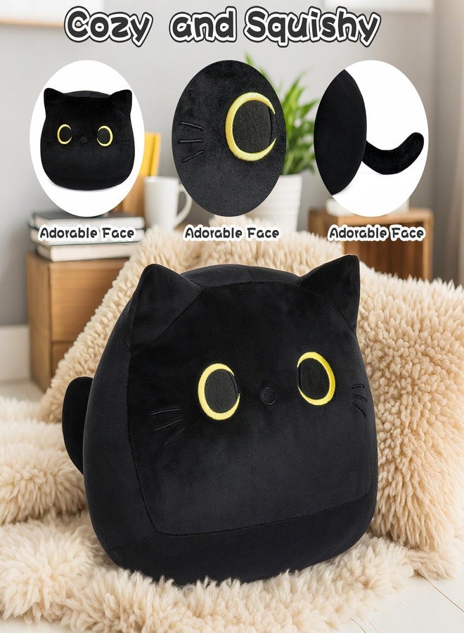 JellyMallow Black Cat Plush, Jumbo Cat Stuffed Animals, Kawaii Plush Pillow, Birthday Gift for Kids Boys Girls - Image 2